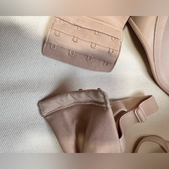 Maidenform BRA 38D Beige Women's Wireless SE0015 Strapless Side Boning 5473 Y - Picture 4 of 12